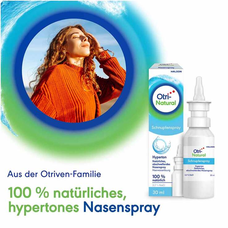 OtriNatural Schnupfenspray, hyperton, 2,3 % NaCl, 30 ml