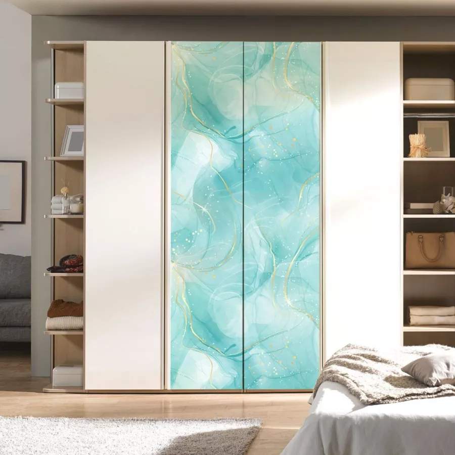 Nikima Klebefolie KF-30 selbstklebende Folie - Aqua türkis bunt