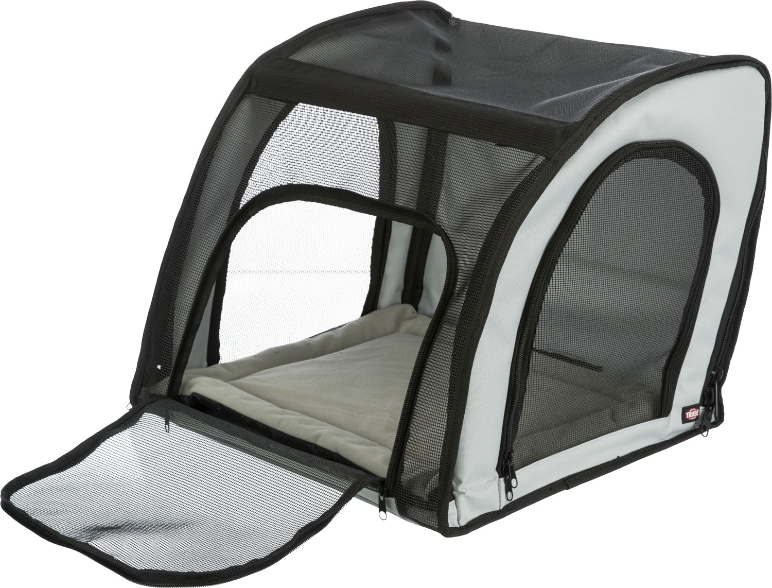 Jollypaw Hunde Autositz 44×37×40 cm grau/schwarz