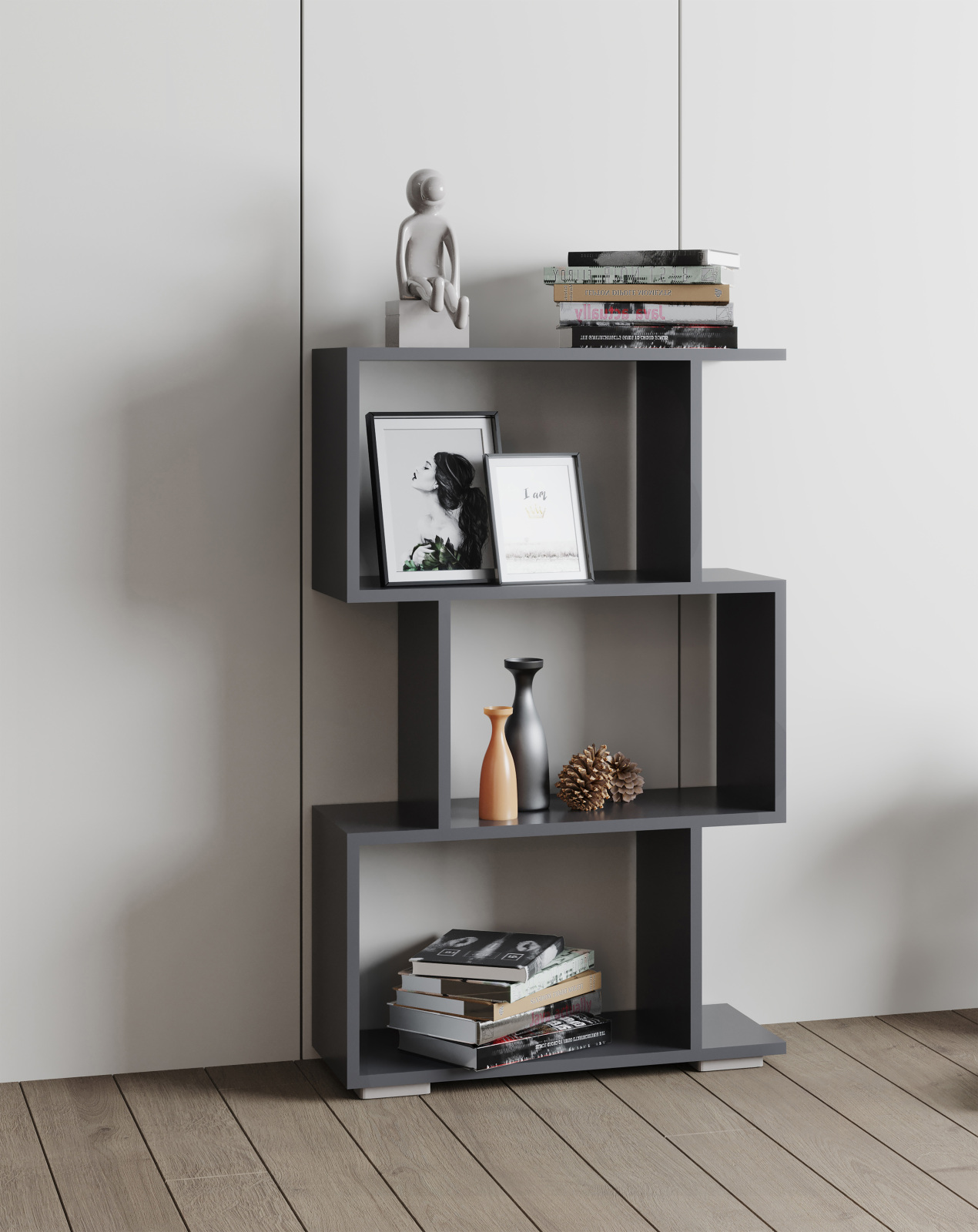 Regal PALUSA M - anthrazit - 60x97 cm