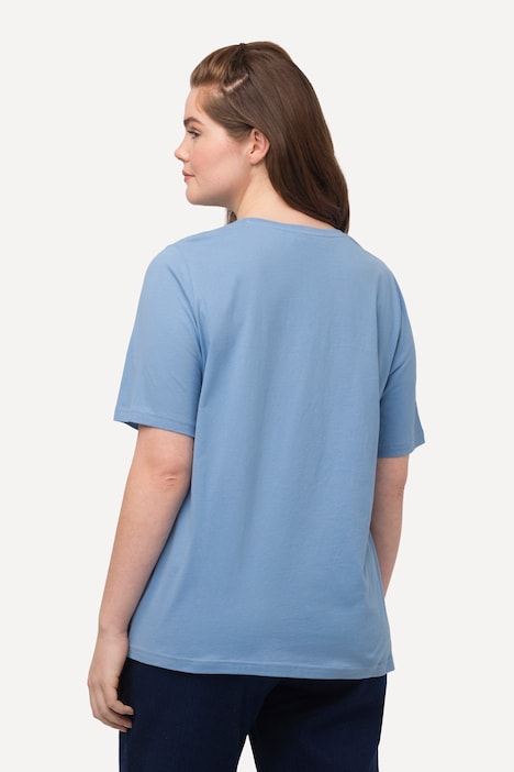 T-Shirt, PURE, V-Ausschnitt, Halbarm, Biobaumwolle