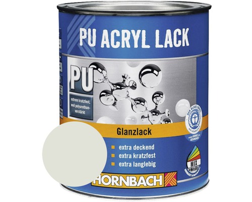 HORNBACH Kleurverf PU Acryllak Glanzend RAL 7035 Lichtgrijs 750 ml