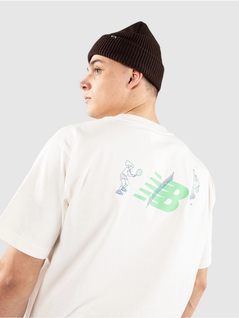 New Balance Athletics Tennis Cartoon T-Shirt sea salt