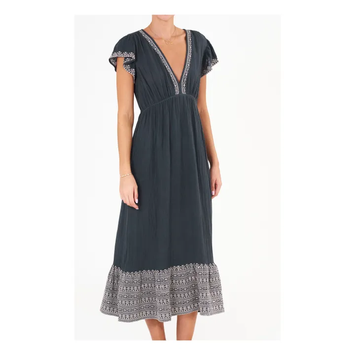 M.A.B.E. Robe Longue Cella  | Noir