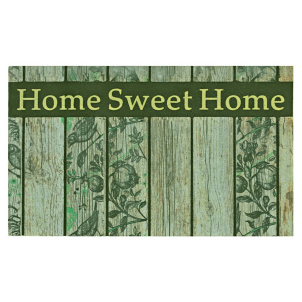 Paillasson caoutchouc recyclé 45 x 75 cm - sweet home - oiseaux