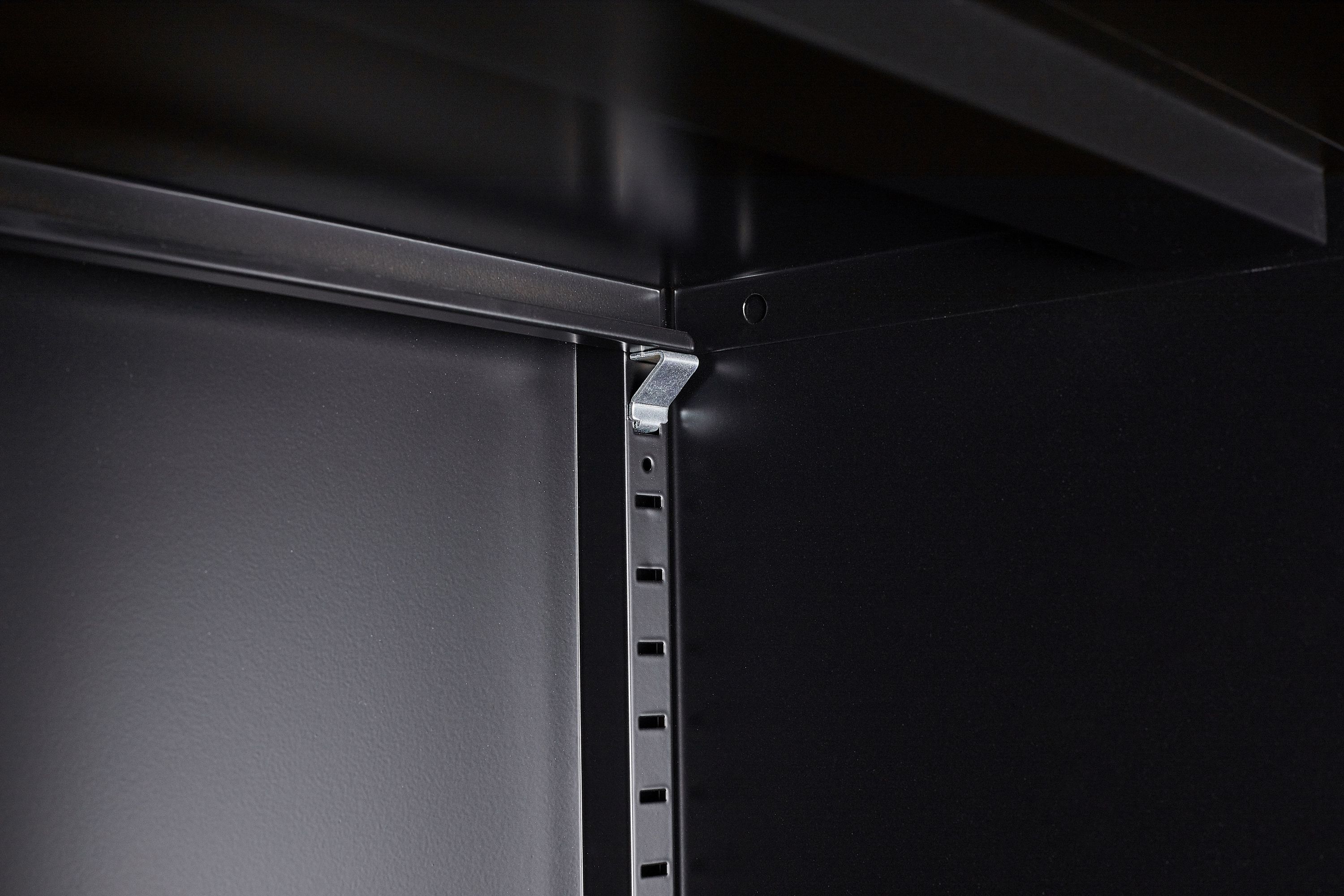 Kommode Metall KLAUS 80 x 101 cm schwarz