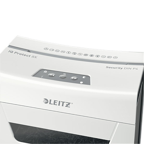 Leitz Destructeur IQ Protect 8X Sécurité DIN P-4 Coupe croisée
