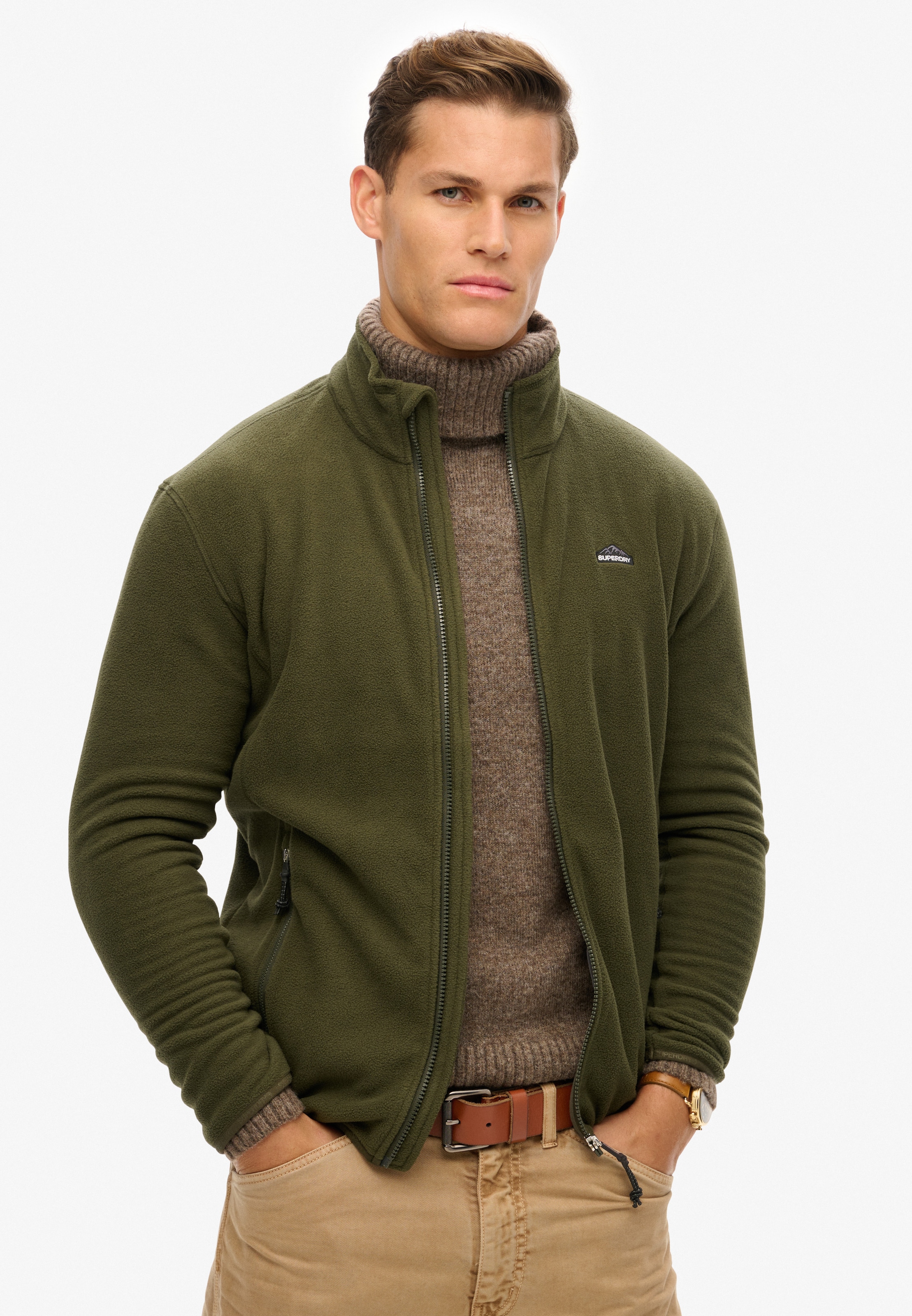 Superdry Fleecejacke »POLAR FLEECE FULL ZIP« mit Kapuze