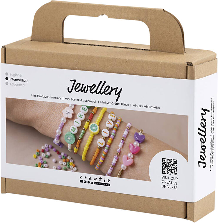 Creativ Company Mini DIY Mix Smykker, Farverige armbånd