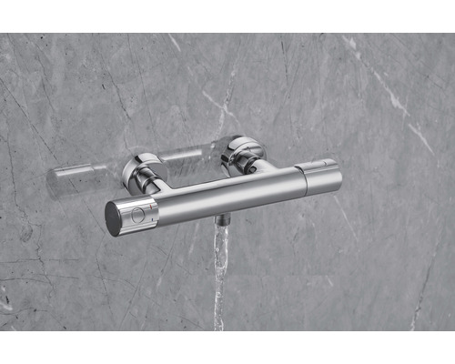 AVITAL douchekraan met thermostaat AVITHERM 1000 chroom