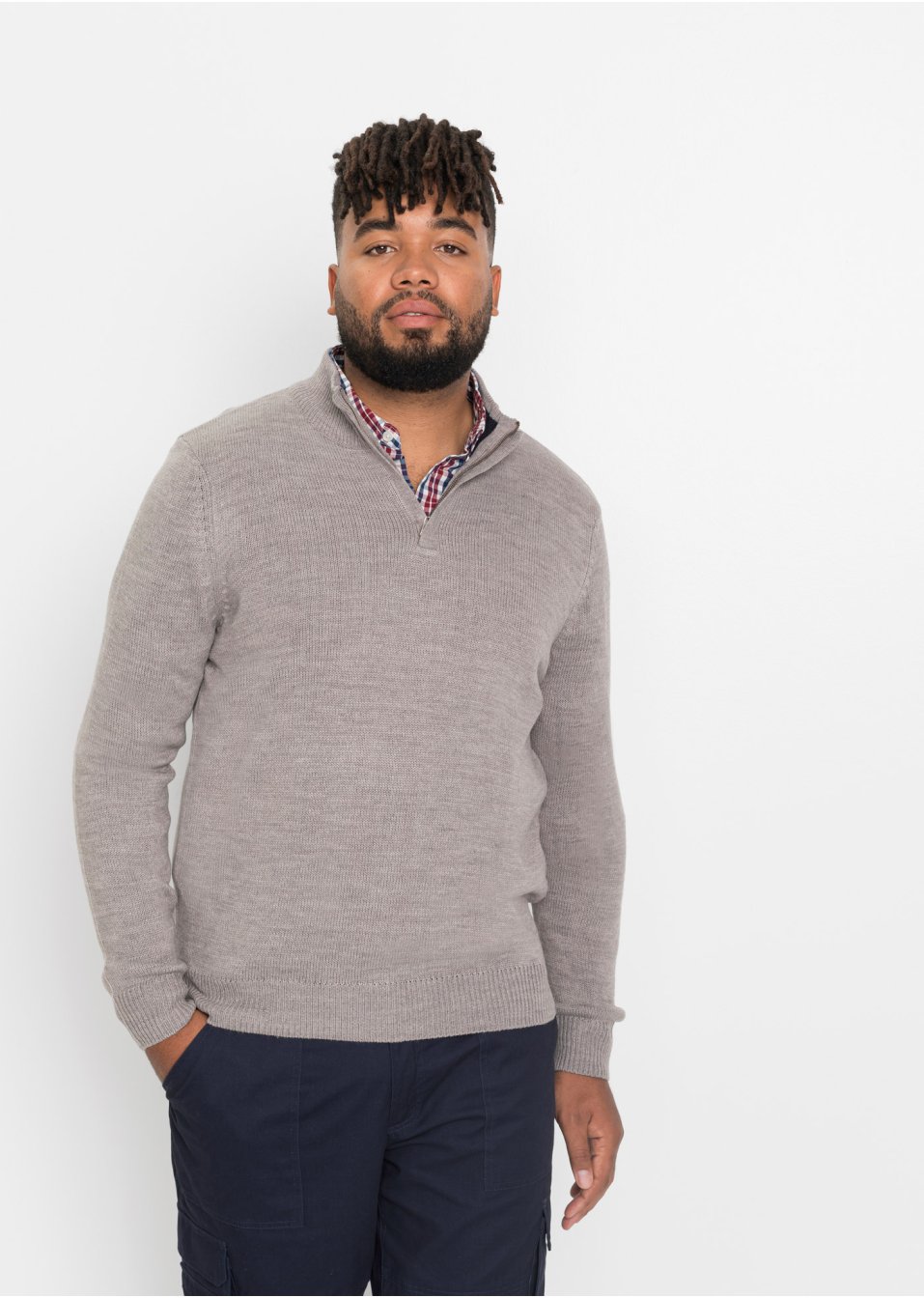 Pull col camionneur et chemise (Ens. 2 pces.)