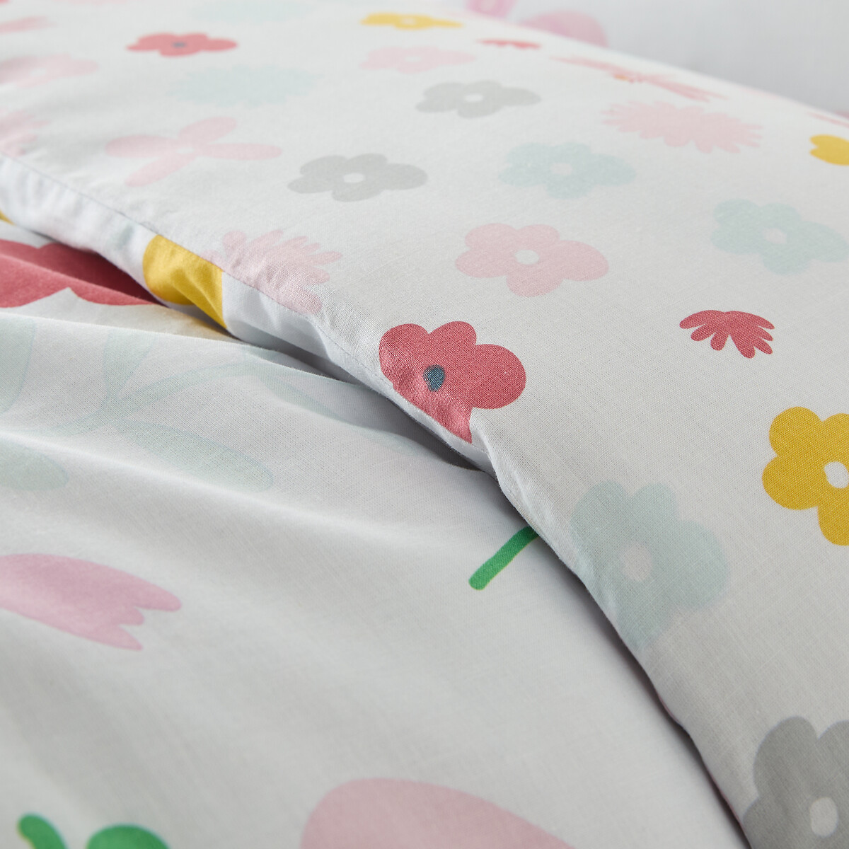 SO'HOME<br>Conjunto de cama infantil em algodão, fronha retangular. Flores
