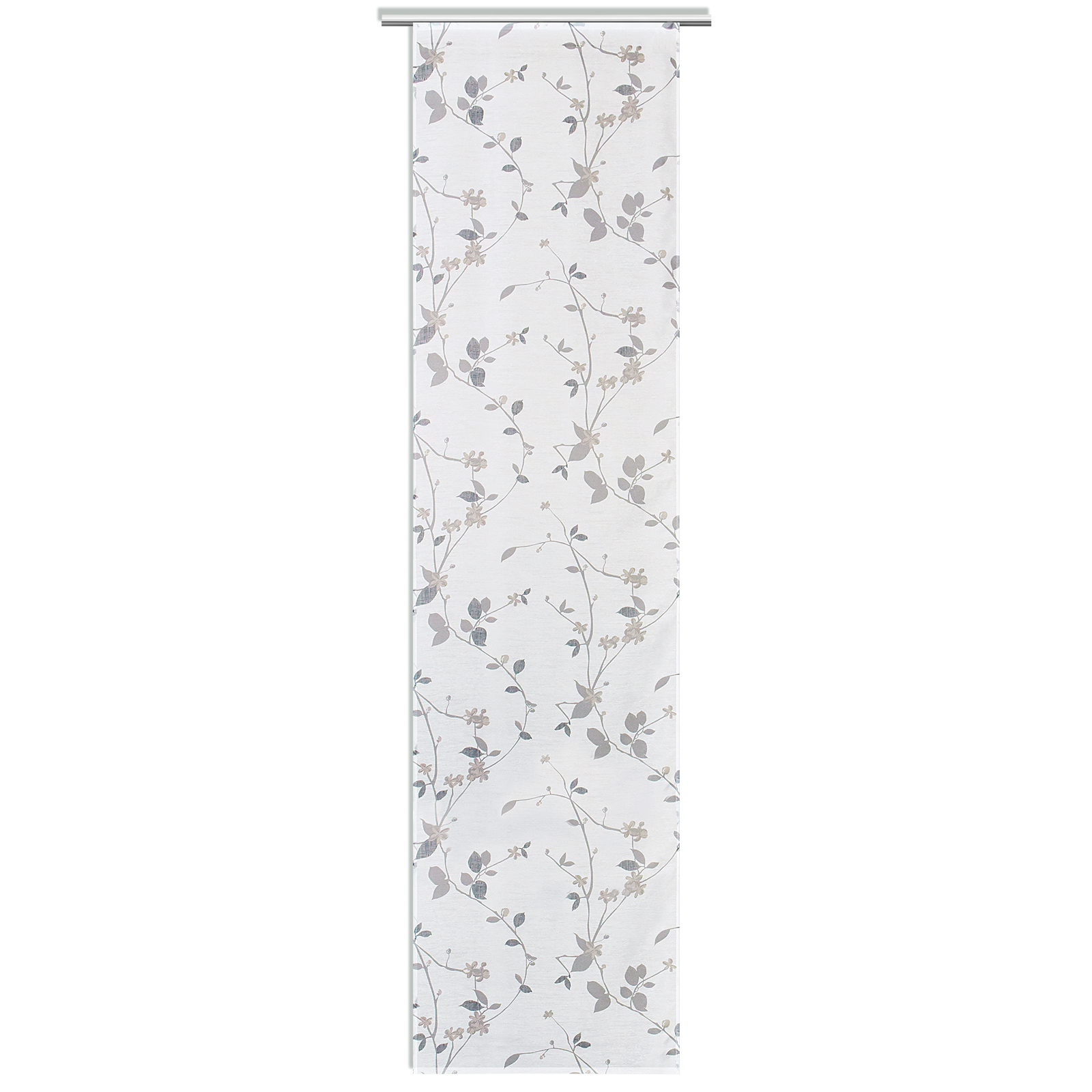 Schiebevorhang-Set - weiß-grau - 60x245 cm