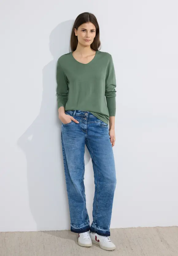 Basic Pullover - raw salvia green