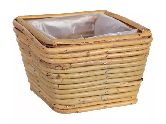 Panier carré en bambou 15x15x10h cm