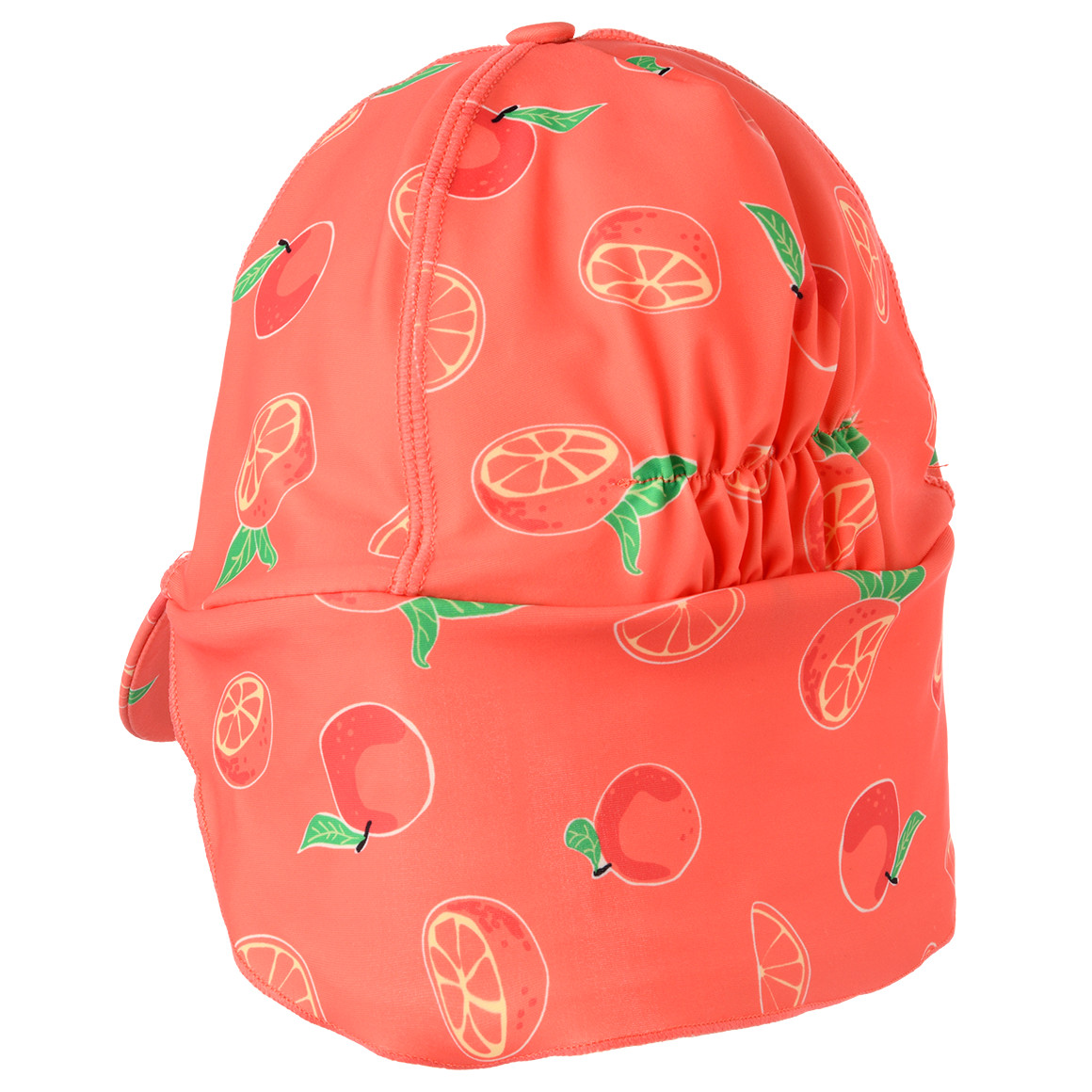 Famy Kinder UV-Badekappe mit Allover-Print UPF60 hellorange