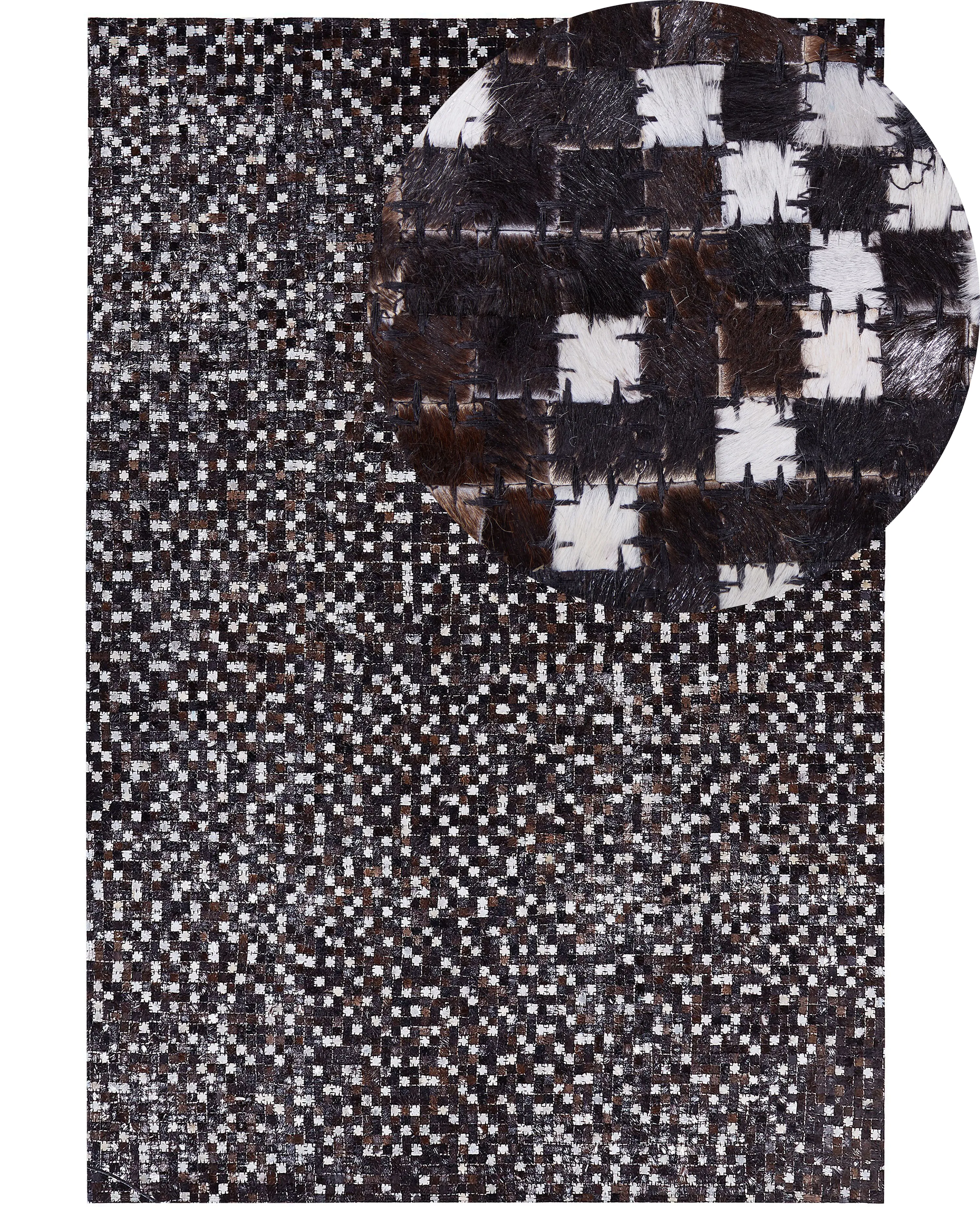 Vloerkleed AKKESE Bruin 160 x 230 cm Leer
