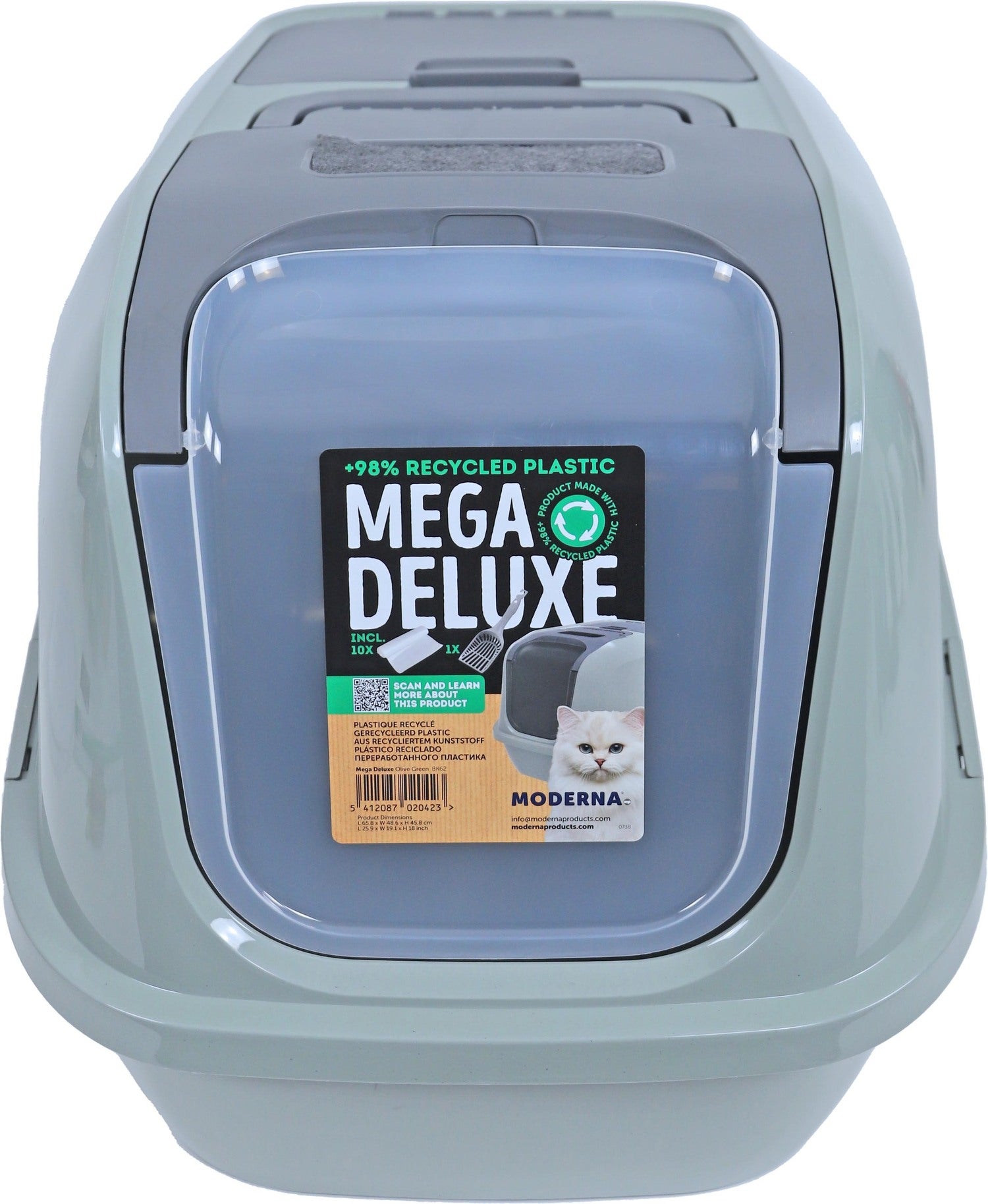 Moderna kattenbak Mega Deluxe groen 45,5 x 49,5 x 66,5 cm