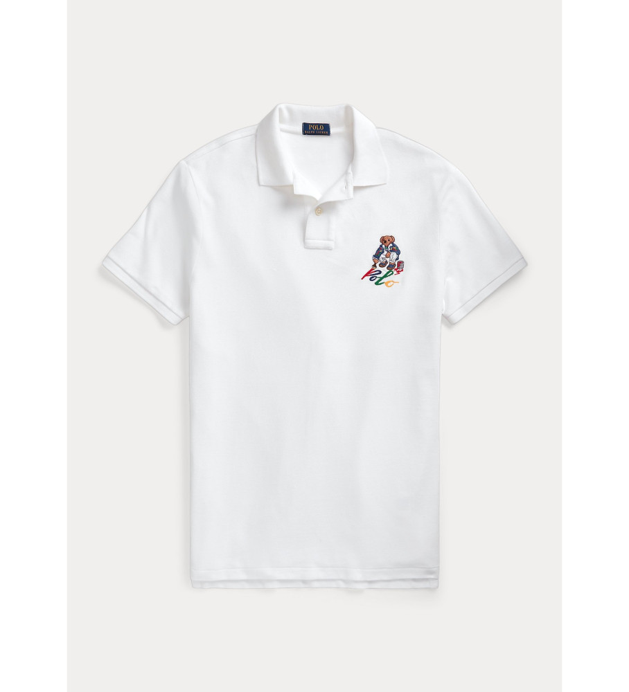 Polo Ralph Lauren Custom Slim Fit com Urso Polo Branco