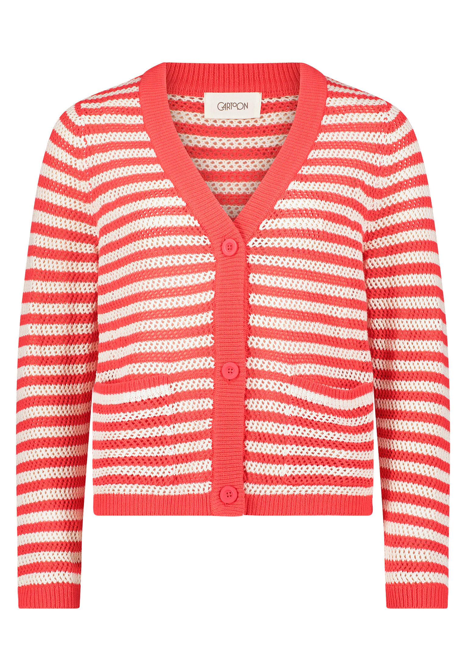 Cartoon| Damen Strick-Cardigan mit Knopfleiste
