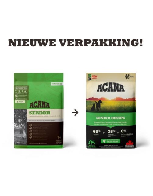 Acana Heritage Senior Dog Kip&Kalkoen - Hondenvoer