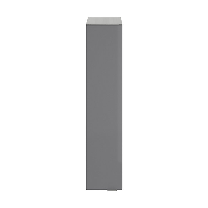 Meuble de rangement salle de bains faible largeur GoodHome Imandra gris brillant L. 20 x H. 90 x P. 36 cm
