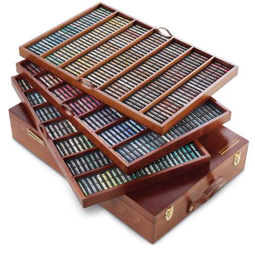 SENNELIER PASTELS À L'ÉCU Künstler-Pastellkreiden, Holzkoffer