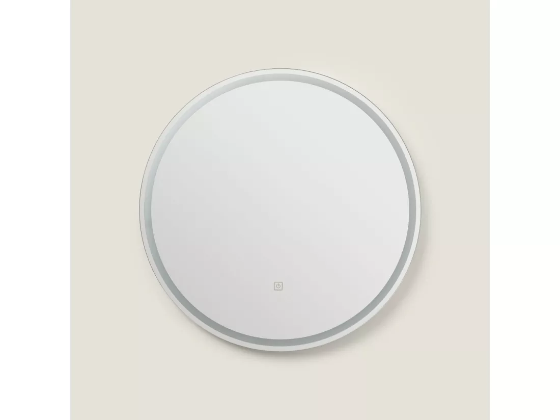 Miroir de Salle de Bain avec éclairage LED et Anti-buée Jizan Ø60 cm 4000K Blanc neutre