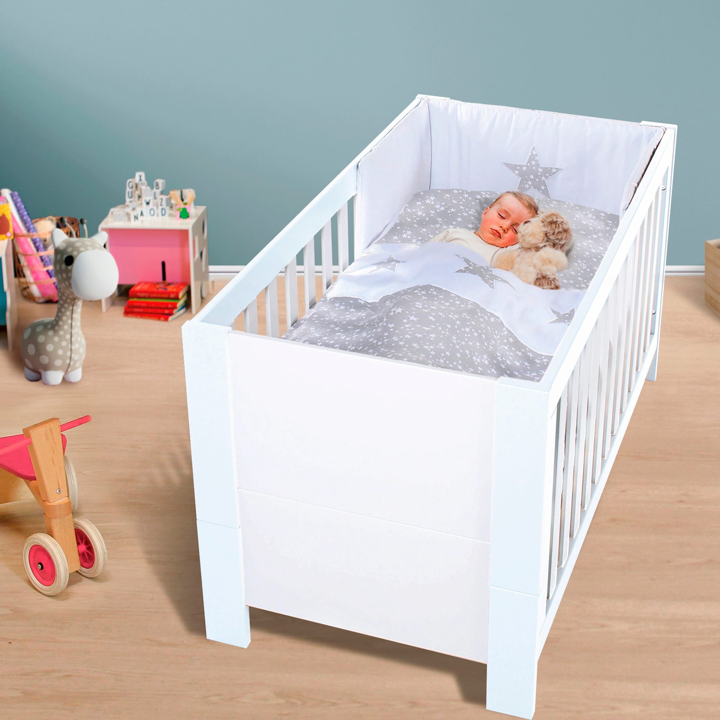 babybay® Babybett All in One 70x140 cm weiß lackiert