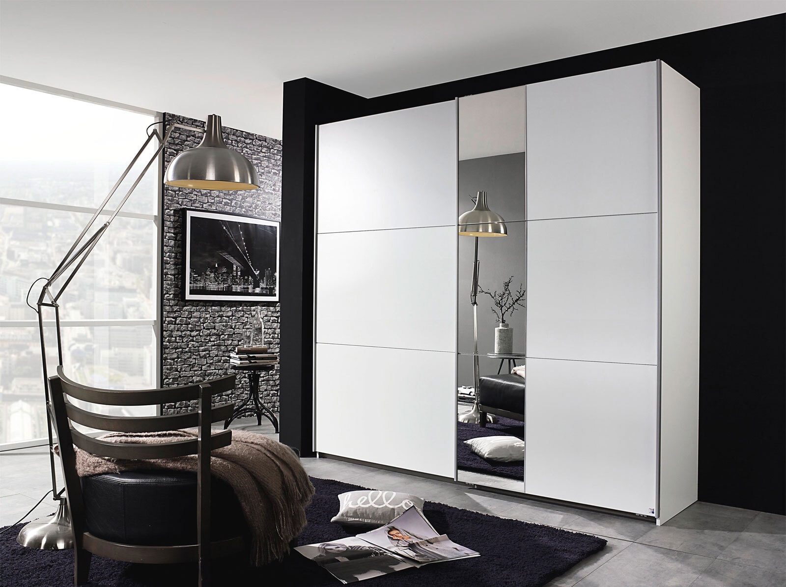 Kleiderschrank KERPEN 218 x 210 cm Alpinweiß