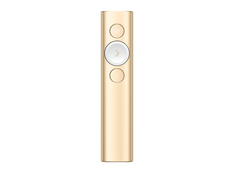 Logitech Presenter Spotlight Gold Innovative Presenterlösung im minimalistischen Design mit digitalem Laserpointer und 30m Reichweite