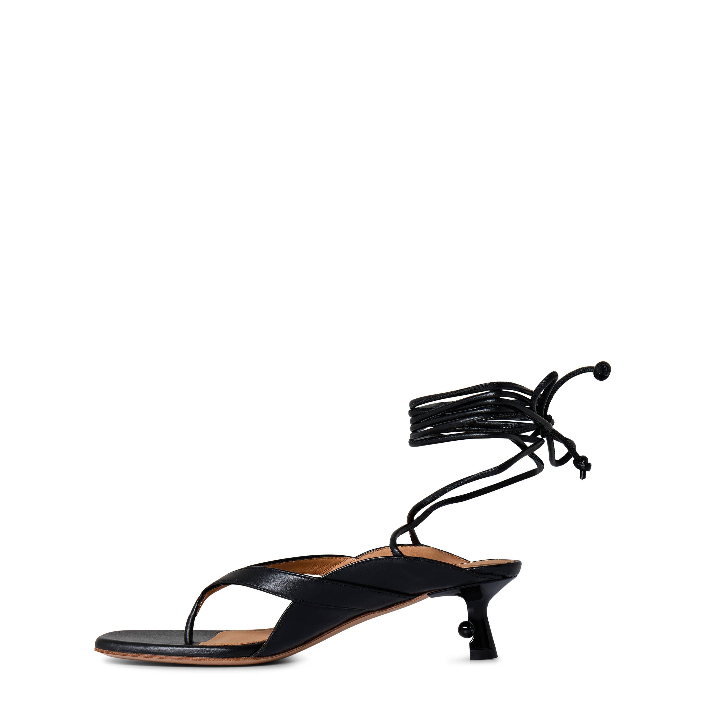 Off White Lollipop Lace Up Sandals
