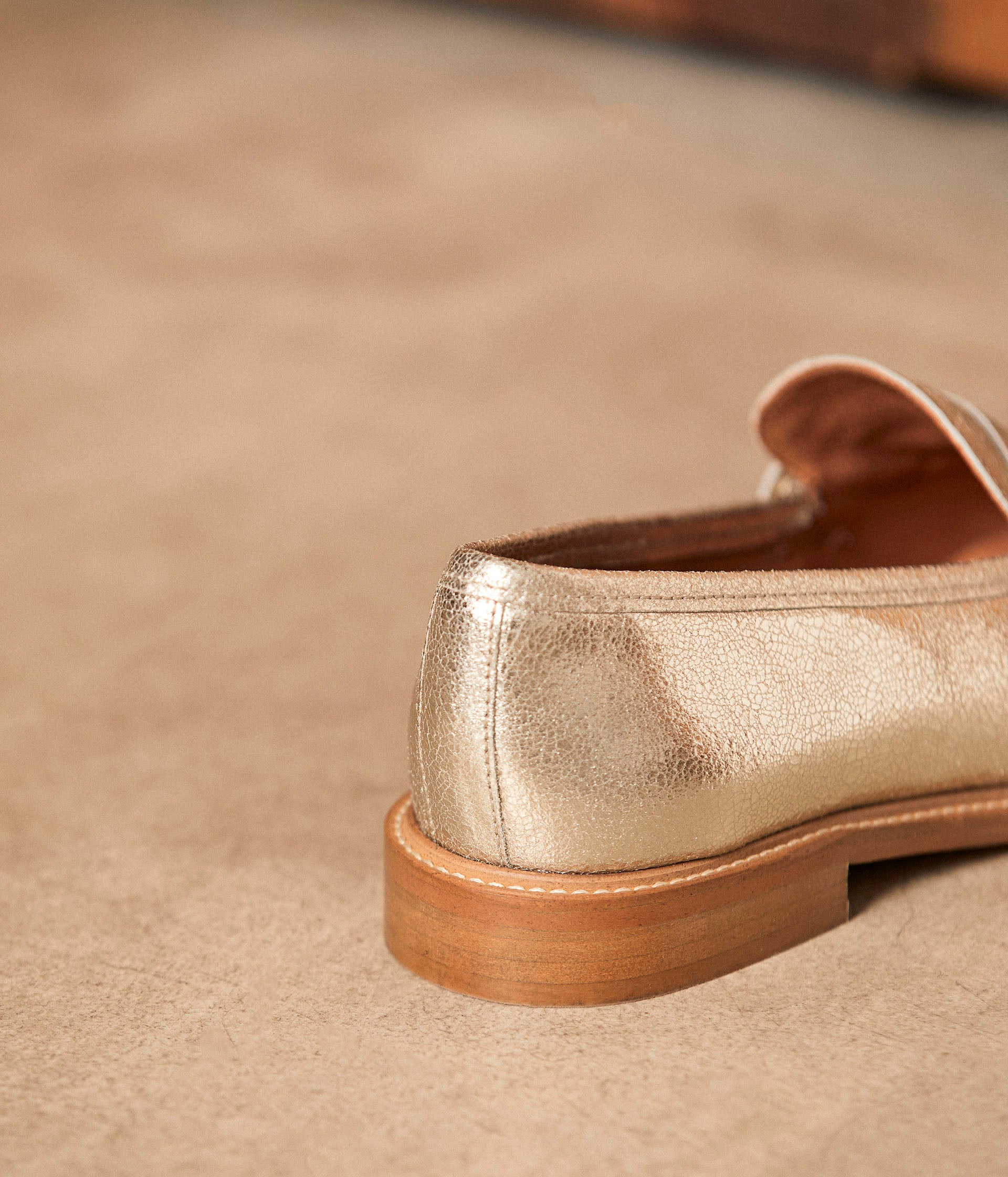Mocassins cuir doré Angella