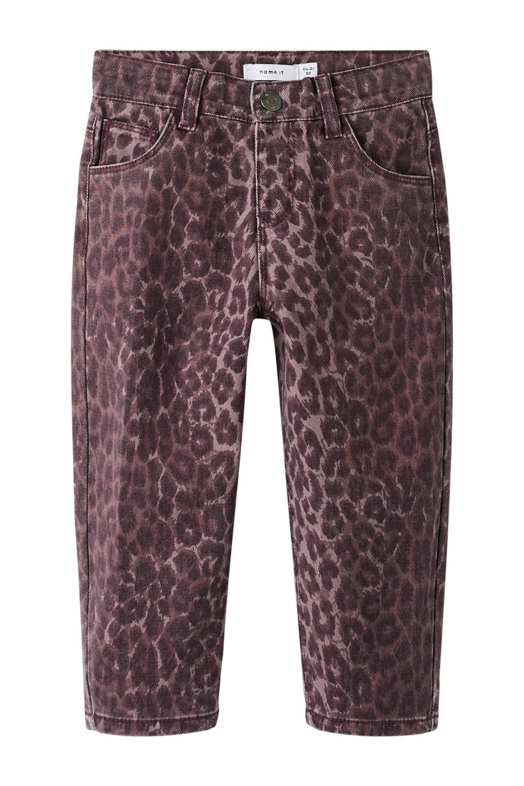 NAME IT MINI mom casual broek donkerrood