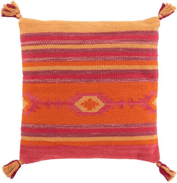 J-Line sierkussen Clay oranje 44,5 x 44,5 cm
