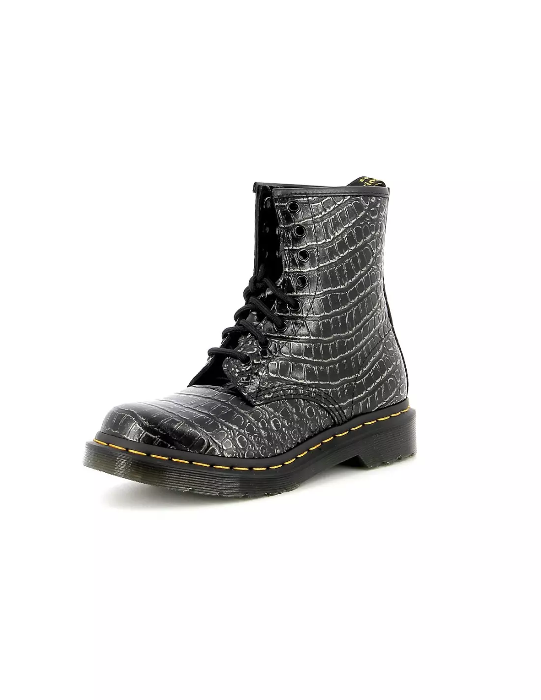 DR MARTENS 1460 W - Boots & bottines Gunmetalwildcrocemboss