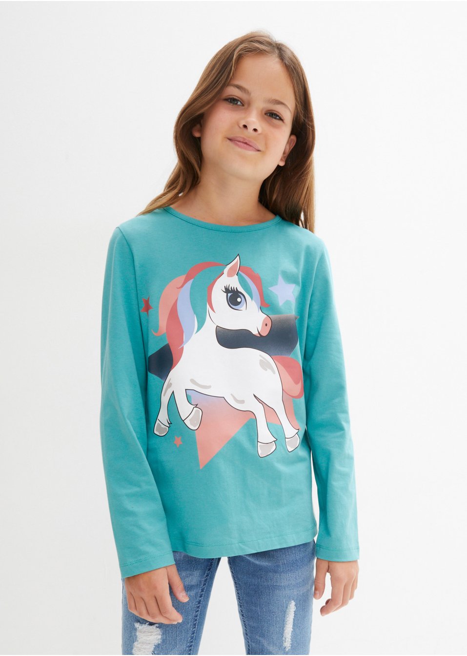 Lot de 2 T-shirts fille à manches longues