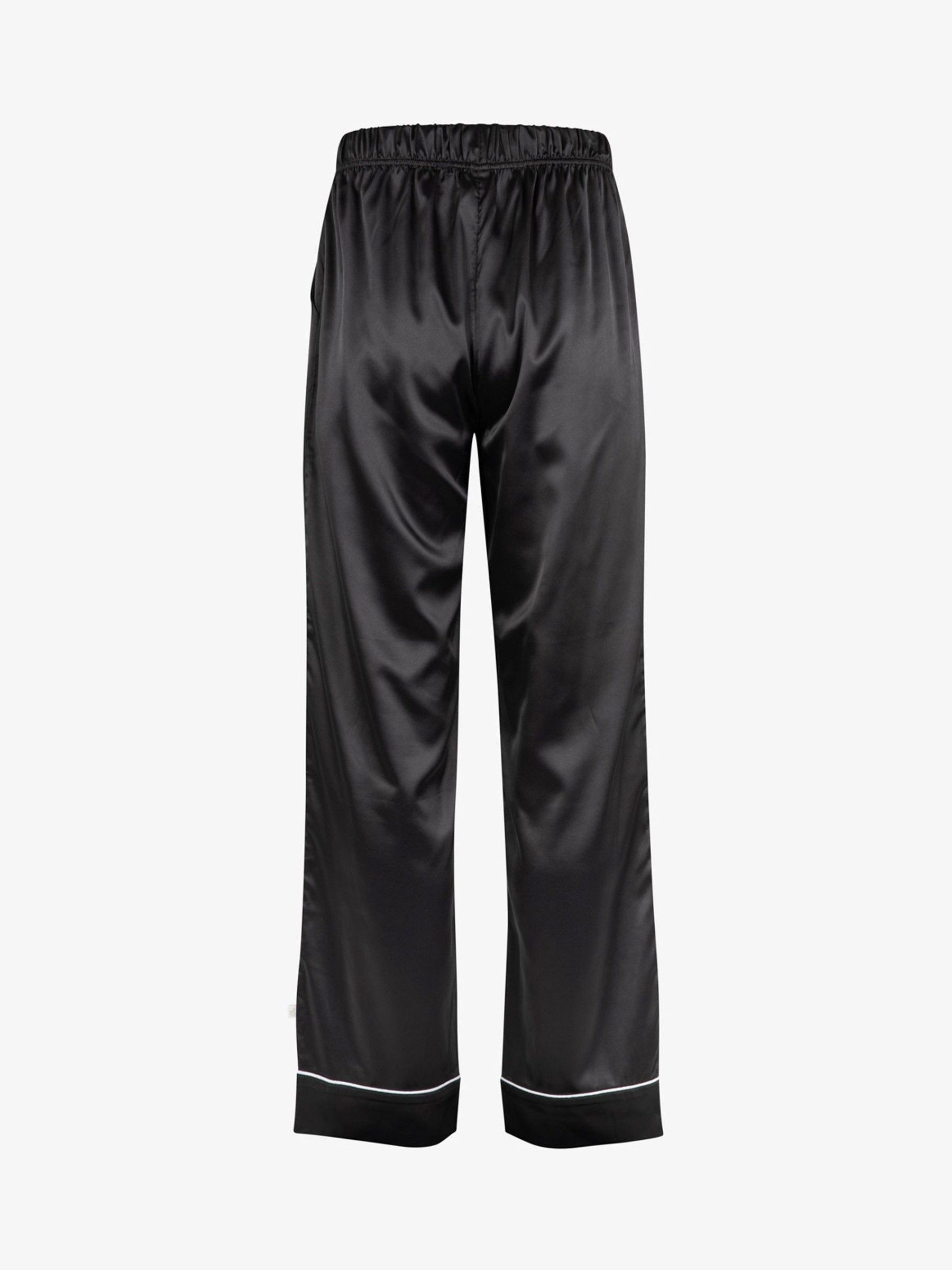 Zwart - The Little Tailor Satijnen Pyjama met Knoopsluiting voor Kerstmis