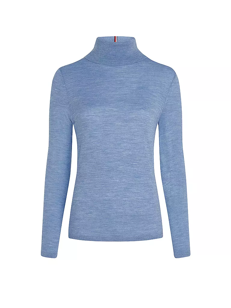 TOMMY HILFIGER Rollkragenpullover hellblau