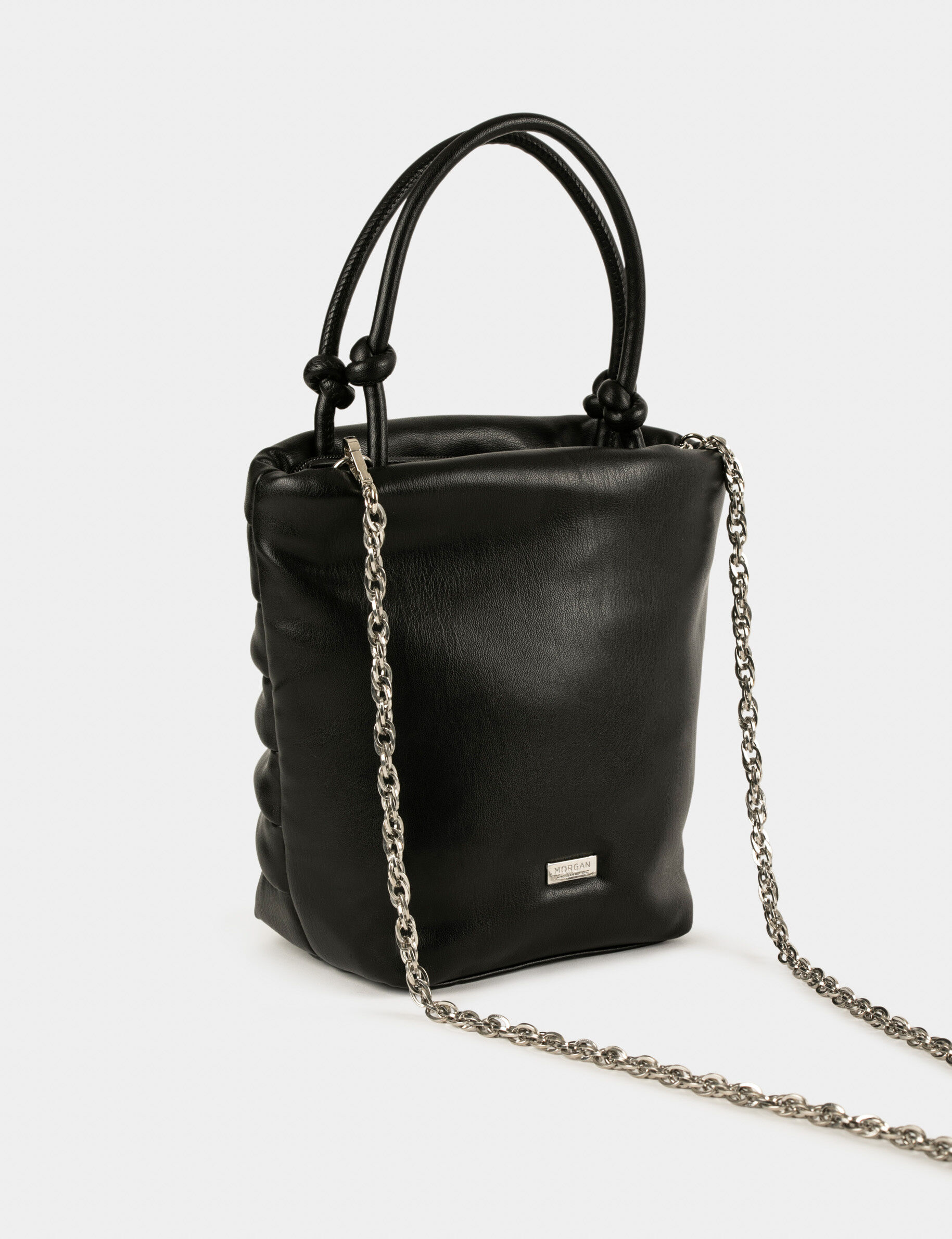 Sac seau avec fronces noir femme - noir