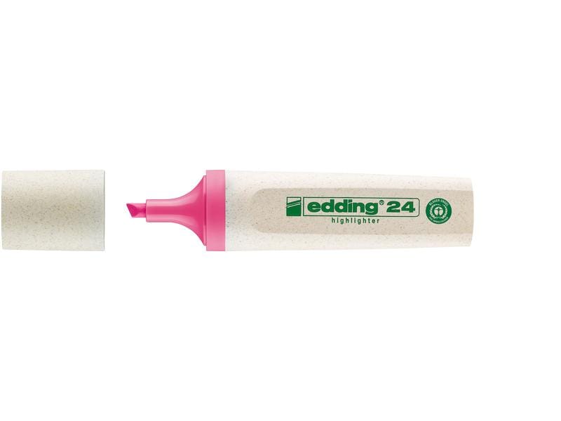 edding Textmarker 24 EcoLine Rosa Umweltfreundlicher Marker