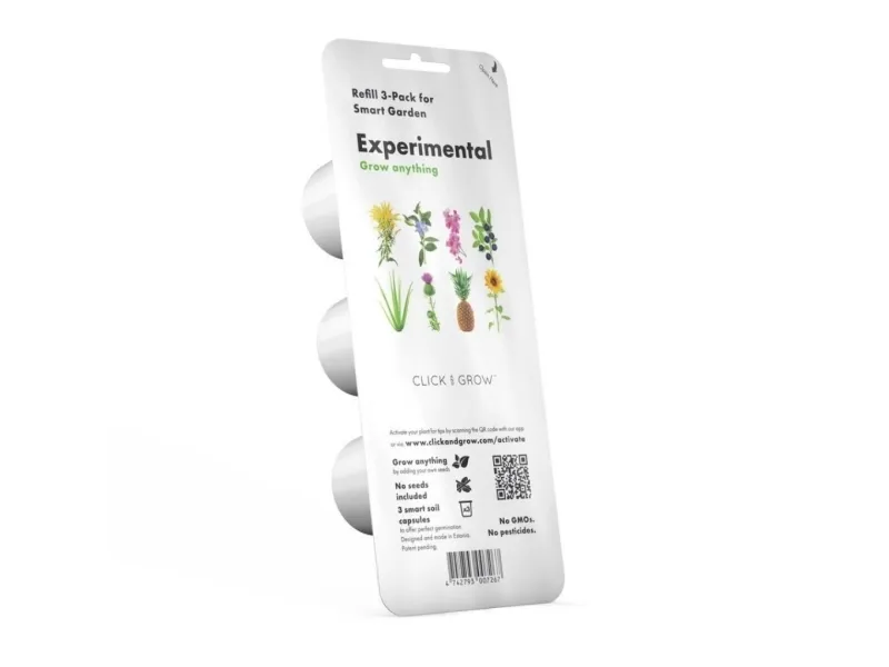 Click & Grow Experimental, Prydplante, Genopfyldning, 18 - 35 °C, 3 stk
