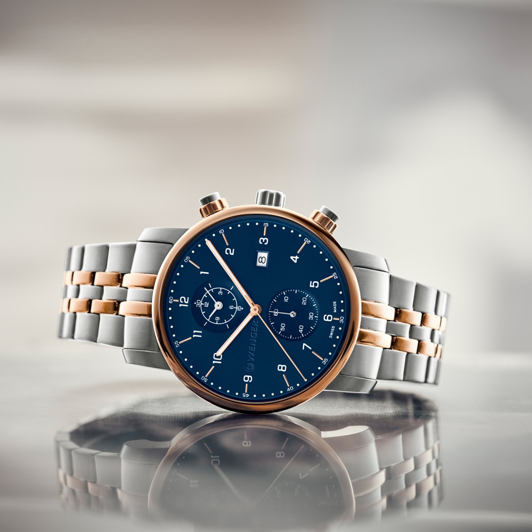 Wenger Urban Classic Chrono Blau / Bicolor Ø 42mm