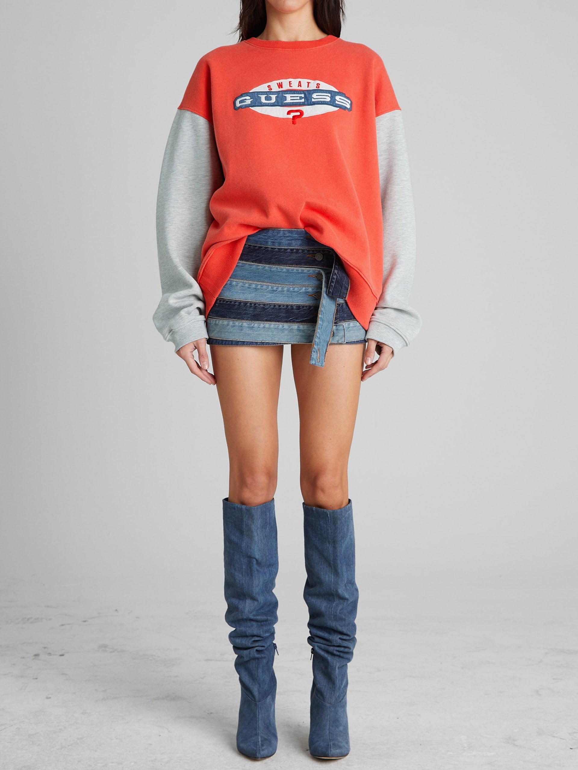 Moletom gola redonda com logo vintage