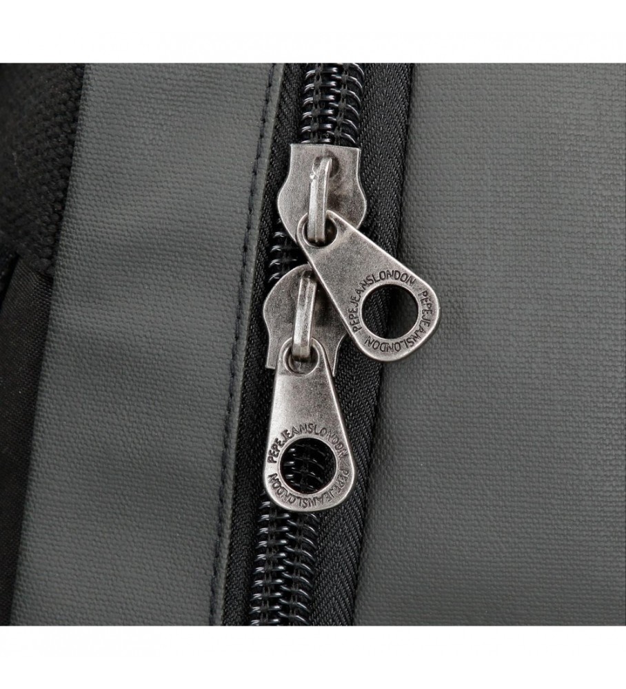 Bolsa de ombro média com dois compartimentos Pepe Jeans Truxton cinza