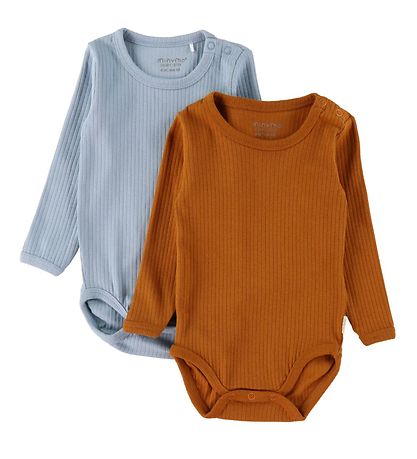 Minymo Bodys l/ä - 2er-Pack - Ashley Blue