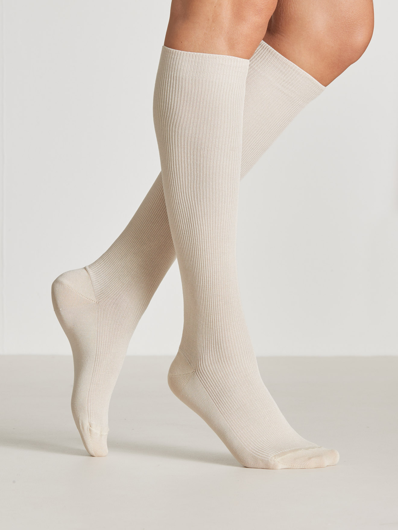 Lot de 2 paires de mi-bas 75% coton