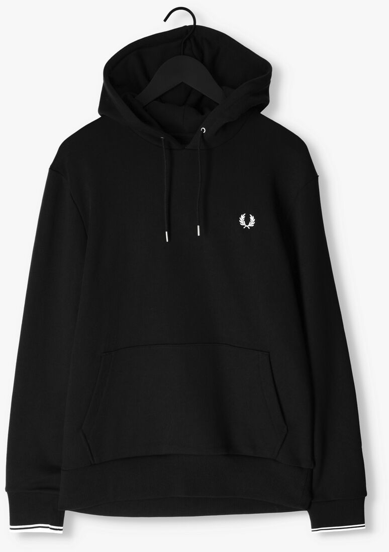 FRED PERRY donkerblauwe fred perry sweater tipped hooded sweatshirt