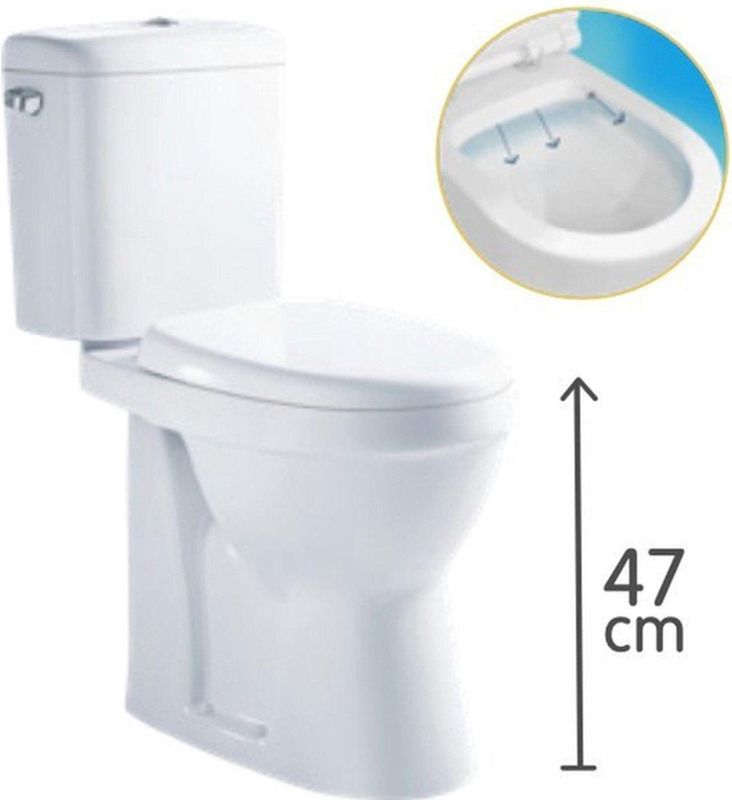 Duoblok VM Go X-Joy Verhoogd H Diepspoel PK - Inclusief Reservoir en Zitting