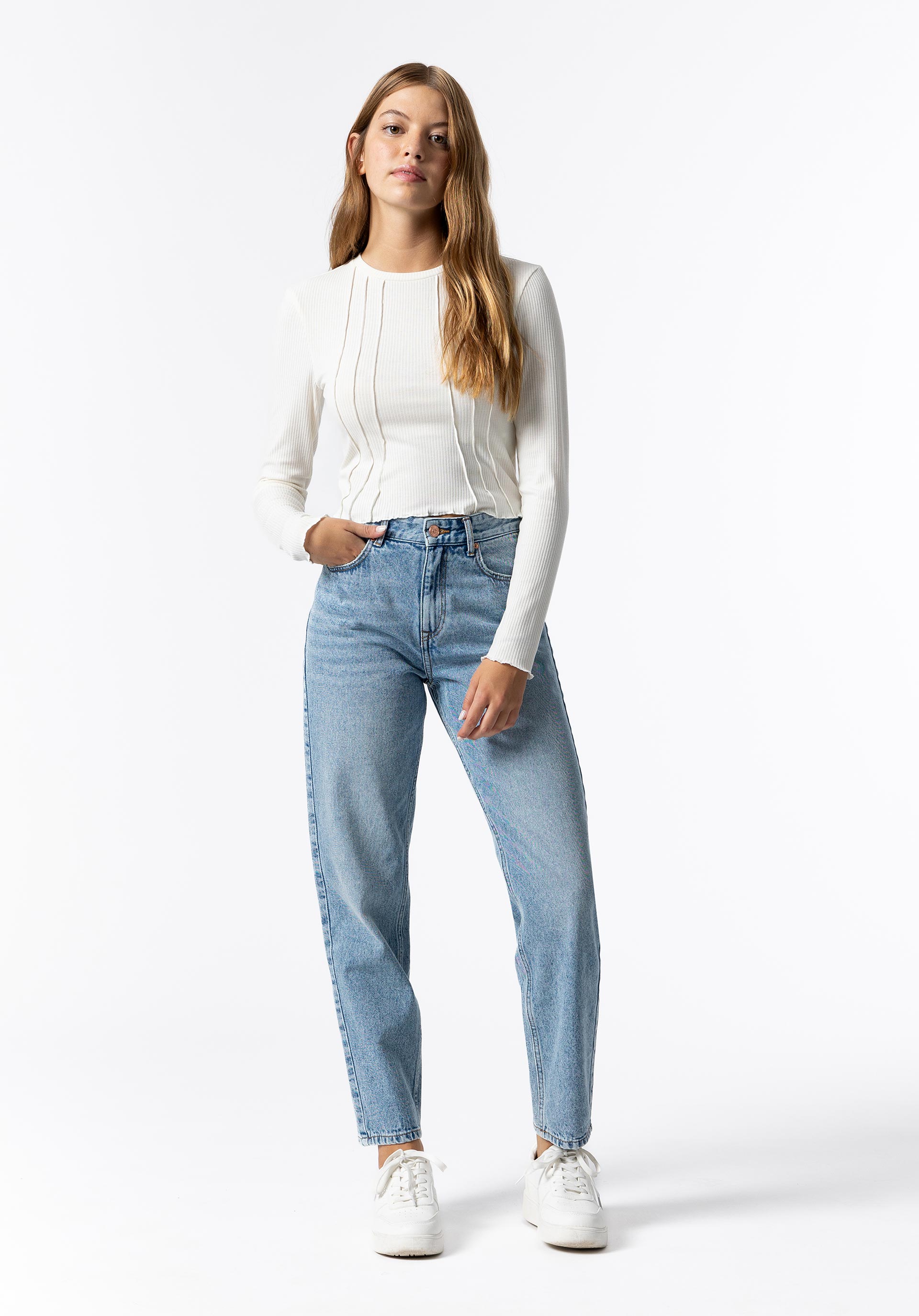 Jeans Sadie Mom Fit Cintura Alta